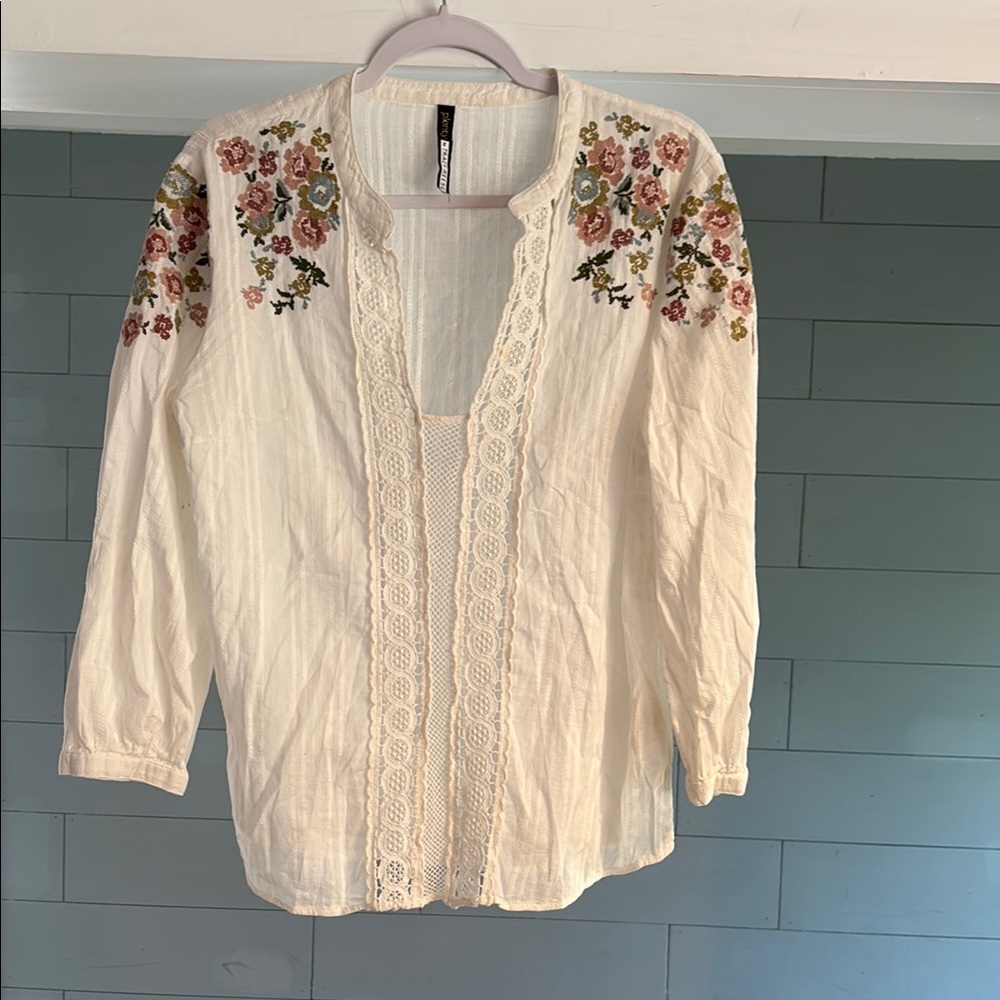 Plenty by Tracy Reese women’s embroidered Kurta top‎
